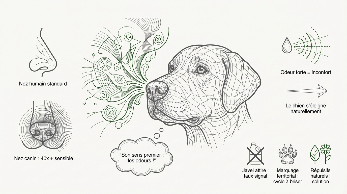 Sensibilité olfactive canine