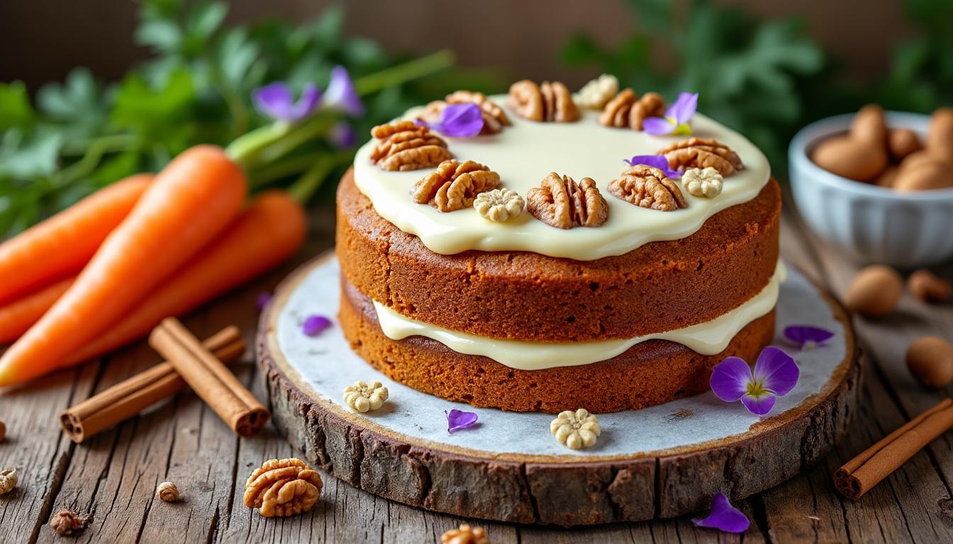 découvrez notre recette gourmande de gâteau aux carottes vegan, 100% végétale, saine et savoureuse, parfaite pour toutes les occasions.