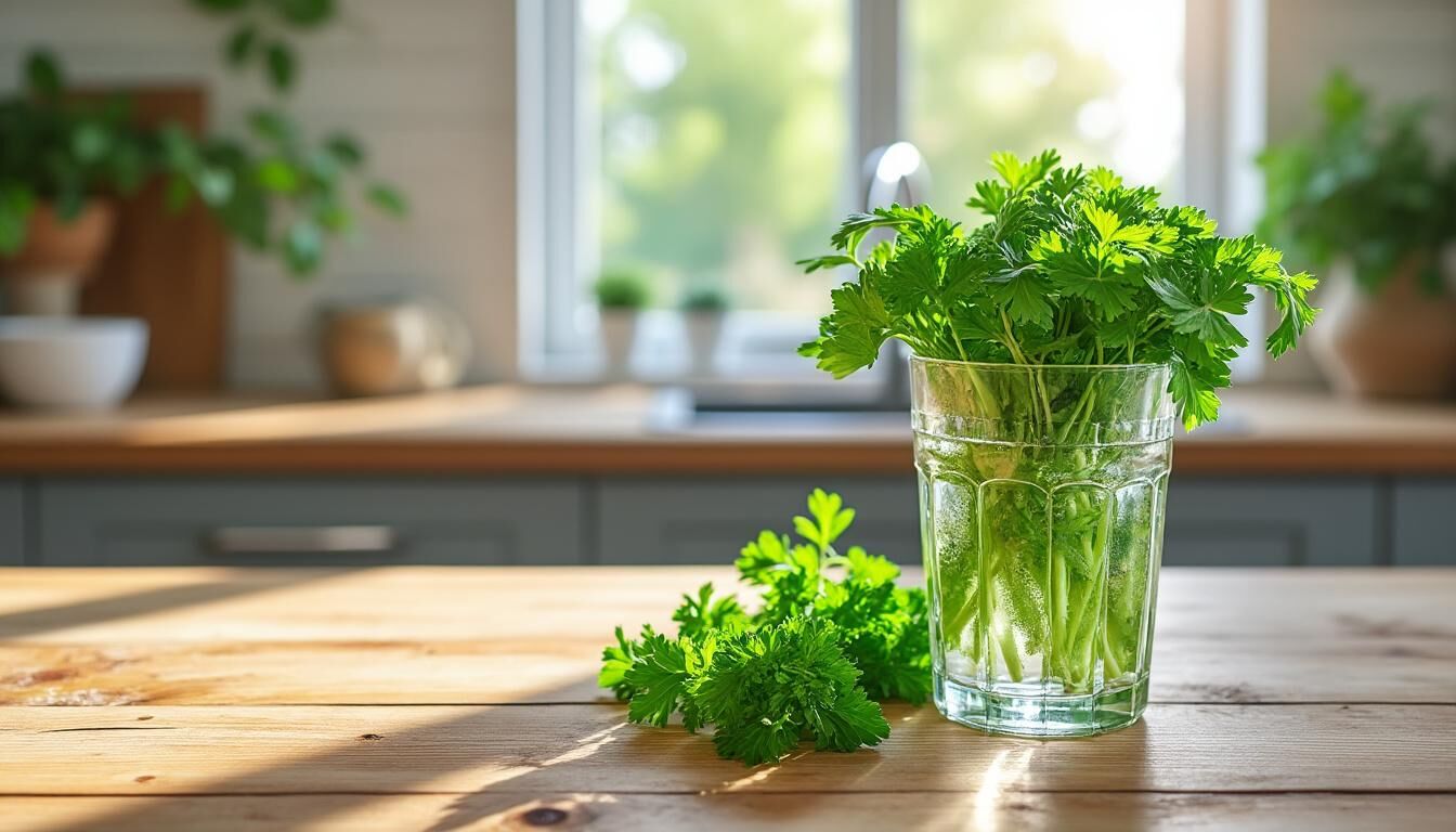 Découvrez des astuces simples et efficaces pour conserver votre persil frais plusieurs jours à la maison et profiter de son arôme délicat plus longtemps.
