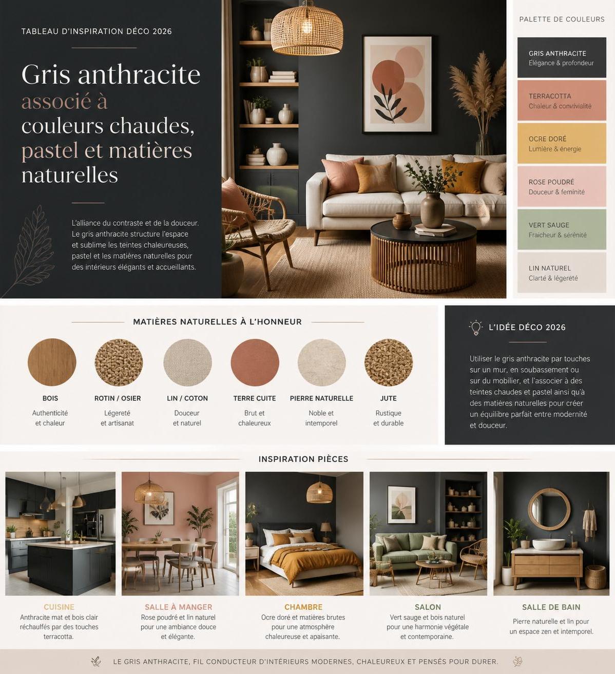 découvrez des idées déco inspirantes et des associations réussies en peinture avec la couleur gris anthracite pour sublimer votre intérieur.