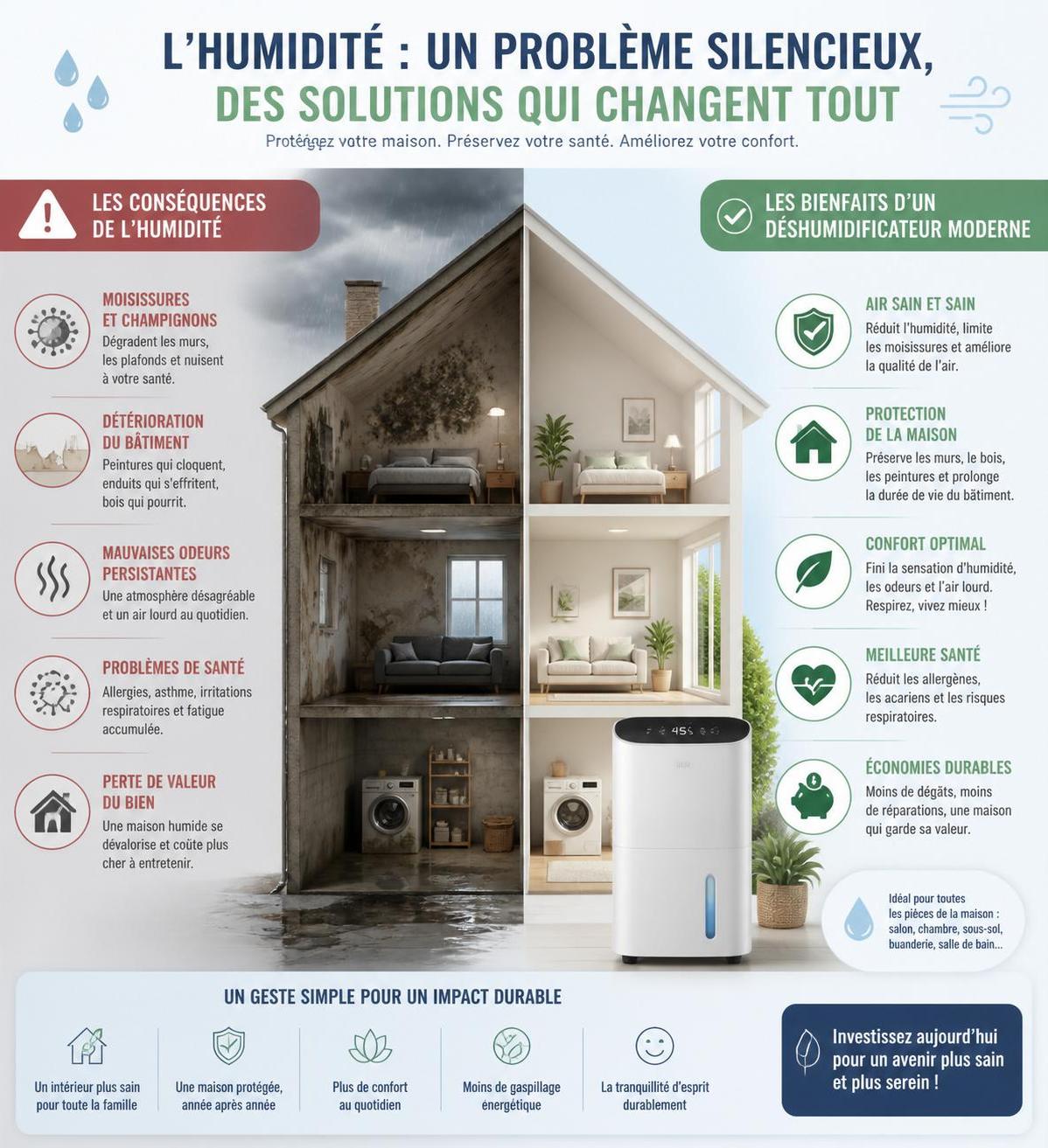 découvrez comment choisir le meilleur déshumidificateur pour votre maison en 2026. guide complet, conseils pratiques et comparatif des modèles efficaces pour un air sain et confortable.