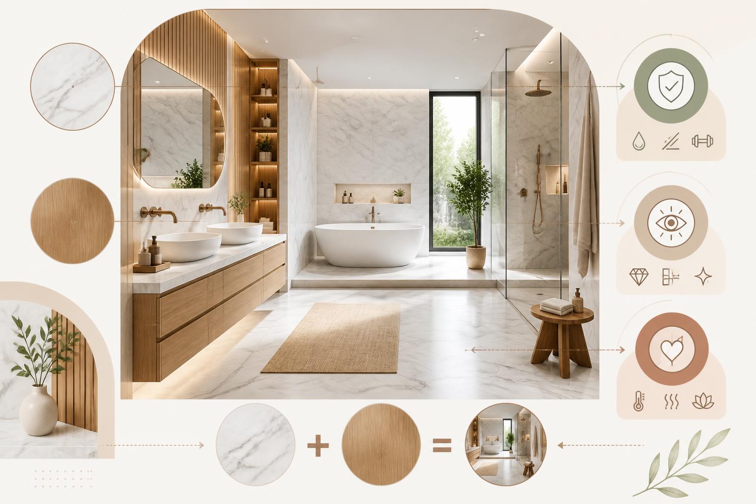 découvrez comment l'alliance du marbre et du bois transforme votre salle de bain en un espace élégant et moderne alliant naturel et sophistication.