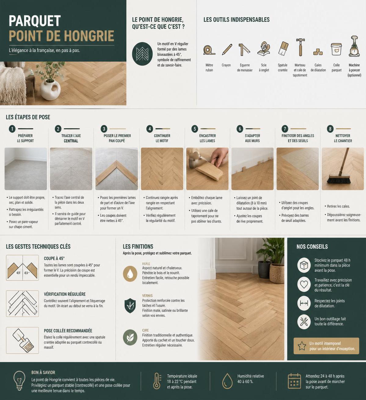découvrez notre guide complet pour poser votre parquet point de hongrie et trouvez l'inspiration déco pour sublimer votre intérieur avec ce style élégant et intemporel.