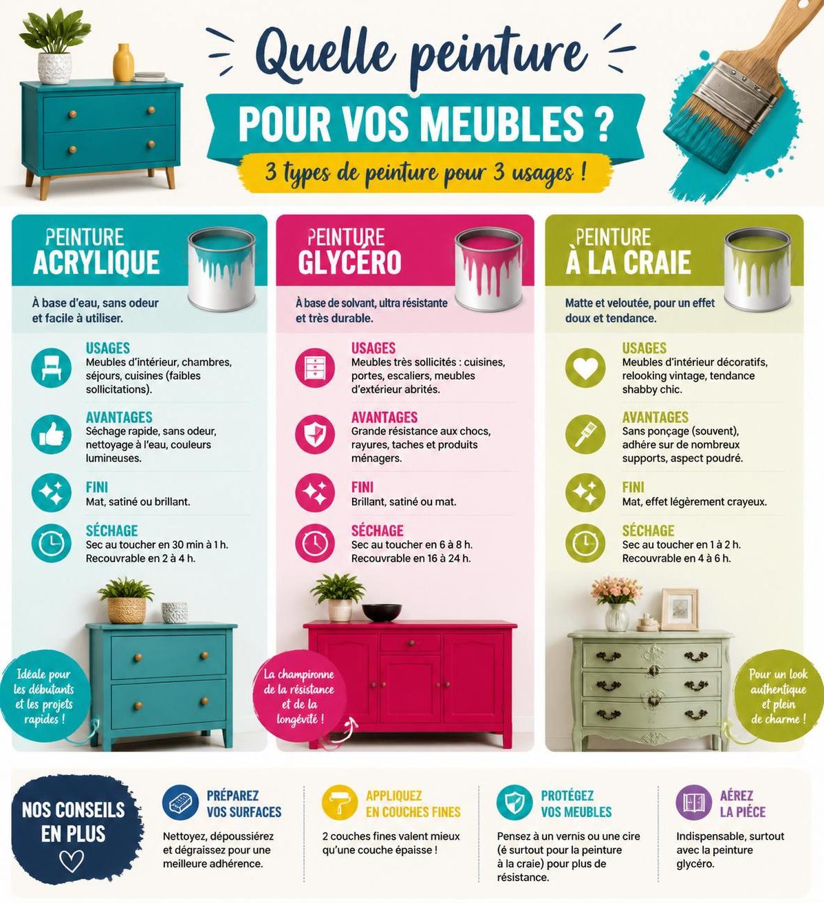 découvrez les techniques essentielles pour peindre vos meubles efficacement, en appliquant des sous-couches adaptées et des finitions durables pour un résultat professionnel et esthétique.
