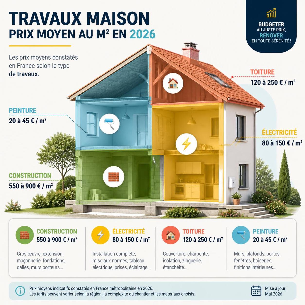 découvrez les prix de rénovation maison en 2026 avec une estimation détaillée par type de travaux pour planifier votre projet efficacement.