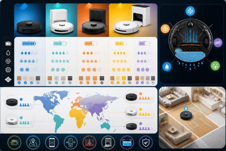 découvrez notre guide d'achat 2026 et comparatif complet des meilleurs robots aspirateurs laveurs pour choisir le modèle idéal alliant performance et praticité.