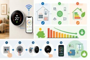 découvrez comment choisir et installer un thermostat connecté pour optimiser votre consommation d'énergie et maîtriser votre facture de chauffage.
