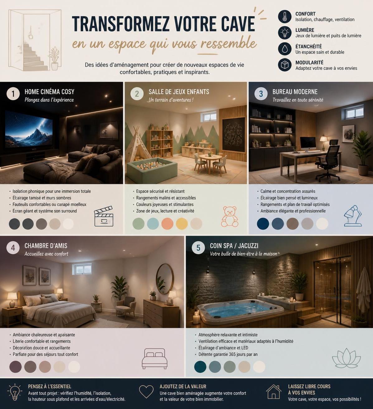 découvrez comment transformer votre cave en un espace de vie agréable avec nos idées inspirantes et les étapes clés à suivre pour réussir votre projet.