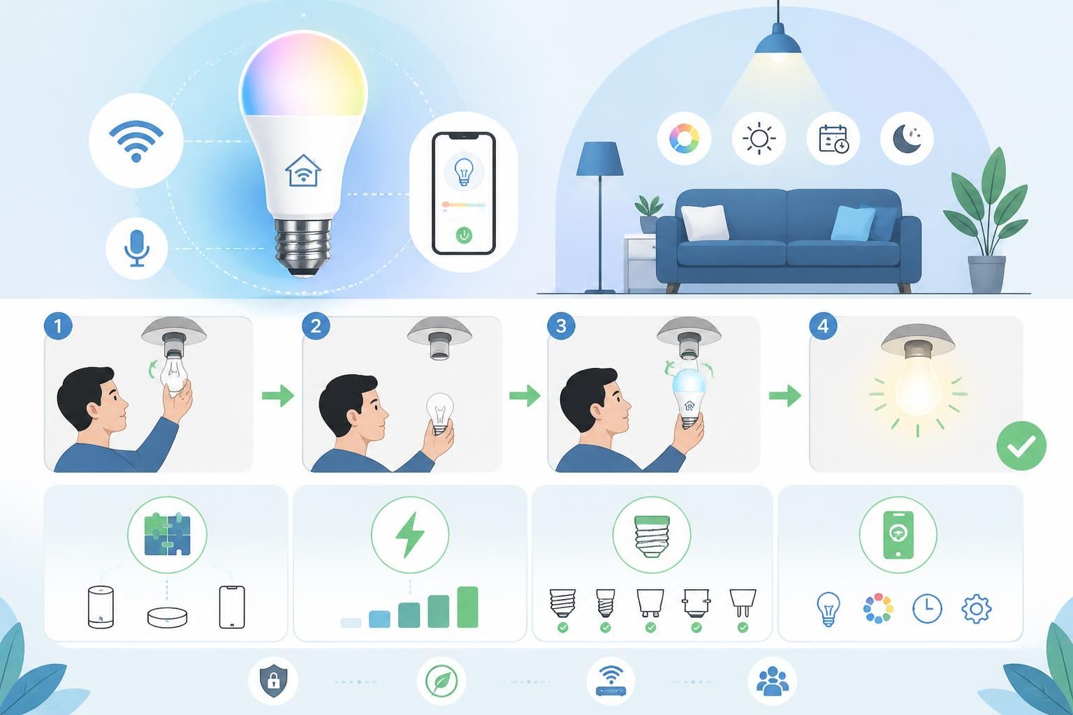 découvrez notre guide d'achat et d'installation complet pour ampoules connectées, conçu spécialement pour les débutants. apprenez à choisir, installer et utiliser facilement votre ampoule intelligente.