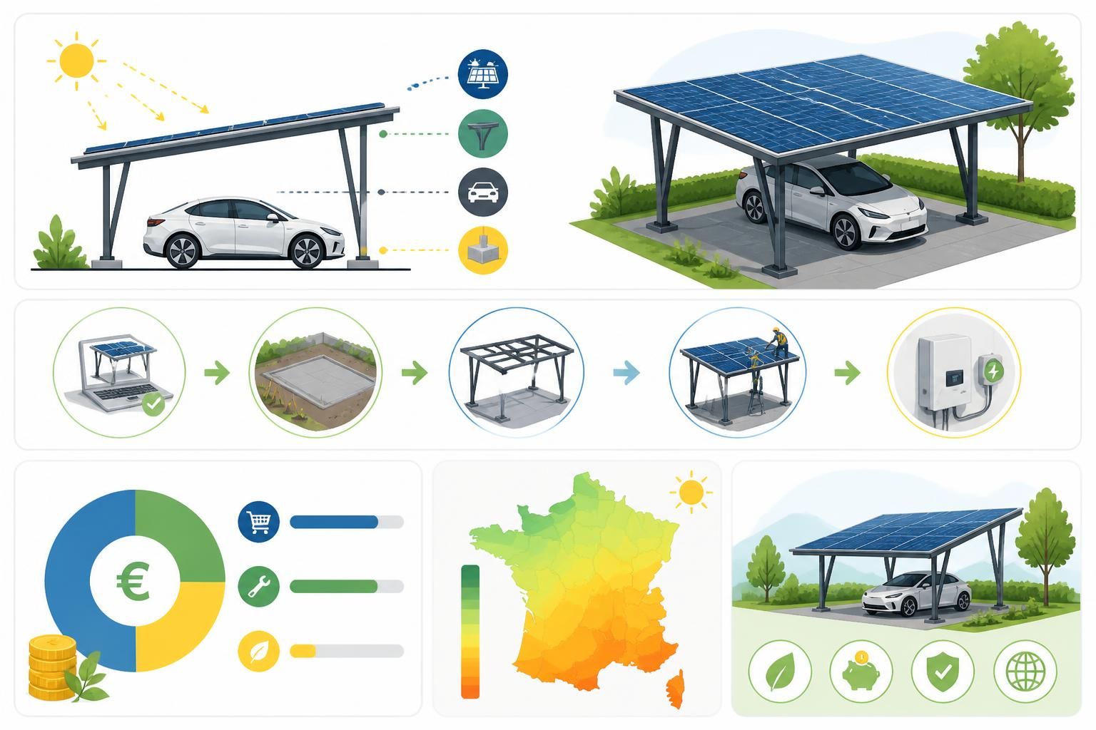 découvrez tout sur le carport solaire : prix, installation, avantages et conseils essentiels pour réussir votre projet et profiter de l'énergie solaire.