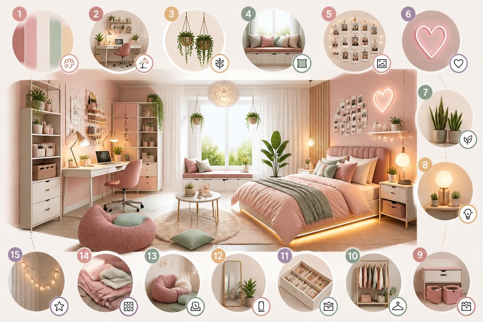 découvrez 15 idées déco tendance pour aménager une chambre ado fille unique et pleine de personnalité, qui reflète parfaitement ses goûts et son style.