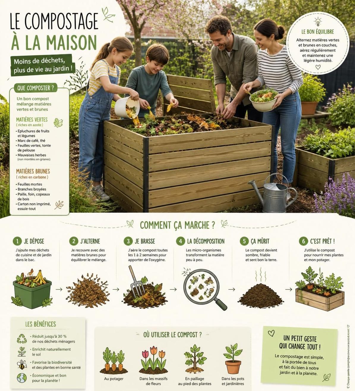 découvrez notre guide complet pour débutants en 2026 et apprenez à faire votre compost maison facilement pour réduire vos déchets et nourrir votre jardin naturellement.