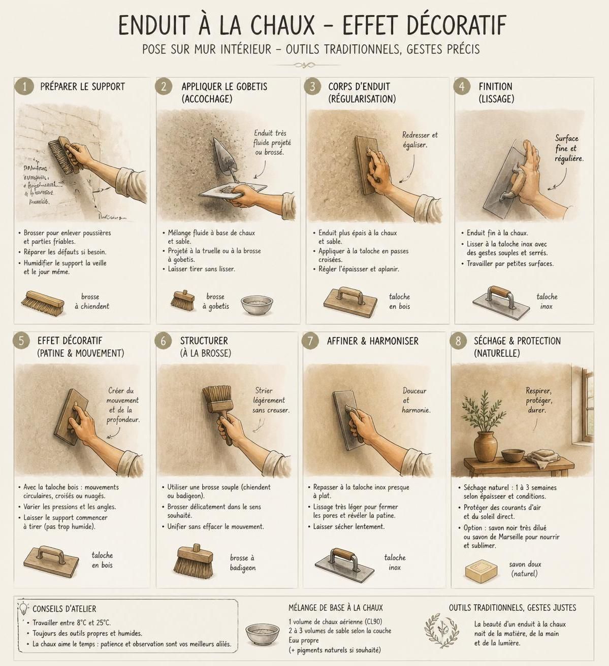 découvrez l'enduit à la chaux, une solution décorative et naturelle qui protège vos murs tout en laissant respirer vos surfaces pour un intérieur sain et élégant.