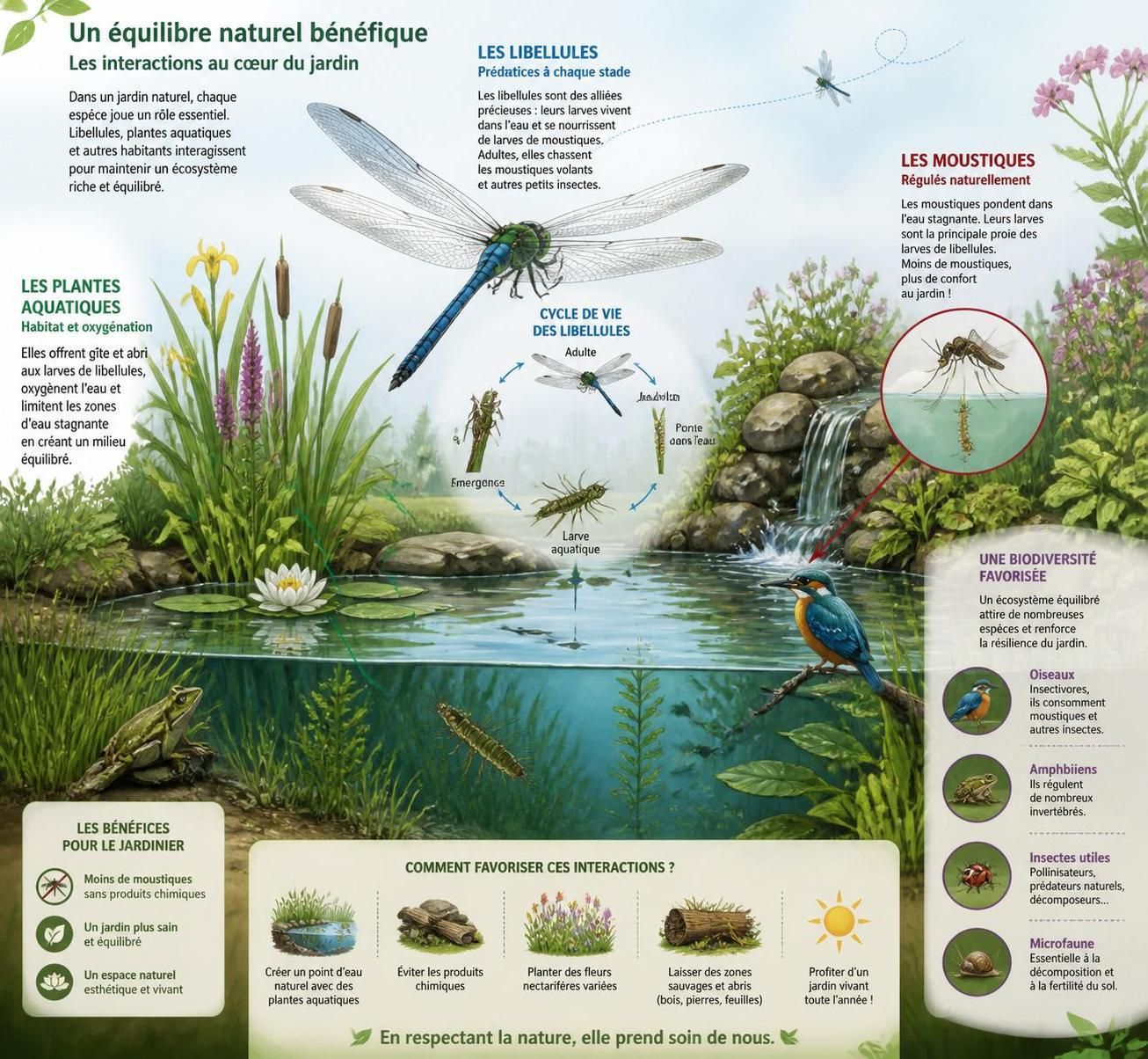découvrez la biologie fascinante de la libellule et apprenez comment attirer cet insecte élégant dans votre jardin pour un environnement naturel et vibrant.