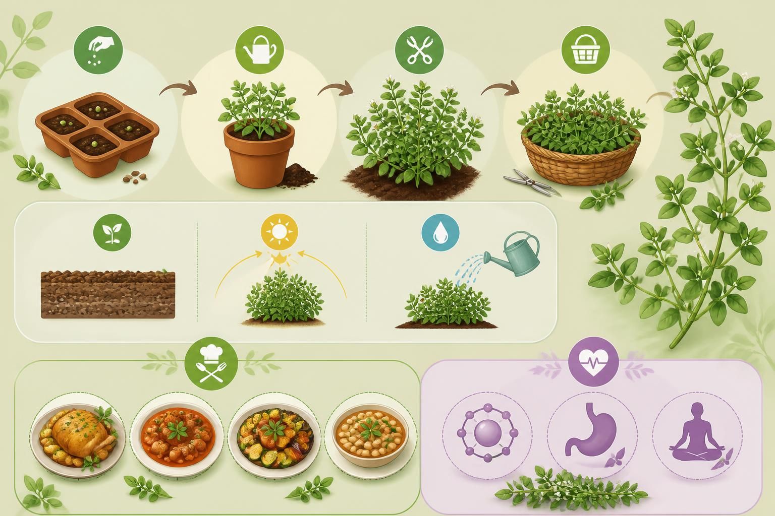 découvrez comment cultiver la marjolaine, cette herbe aromatique aux multiples bienfaits, et apprenez à l'utiliser en cuisine comme en santé pour enrichir vos plats et votre bien-être.