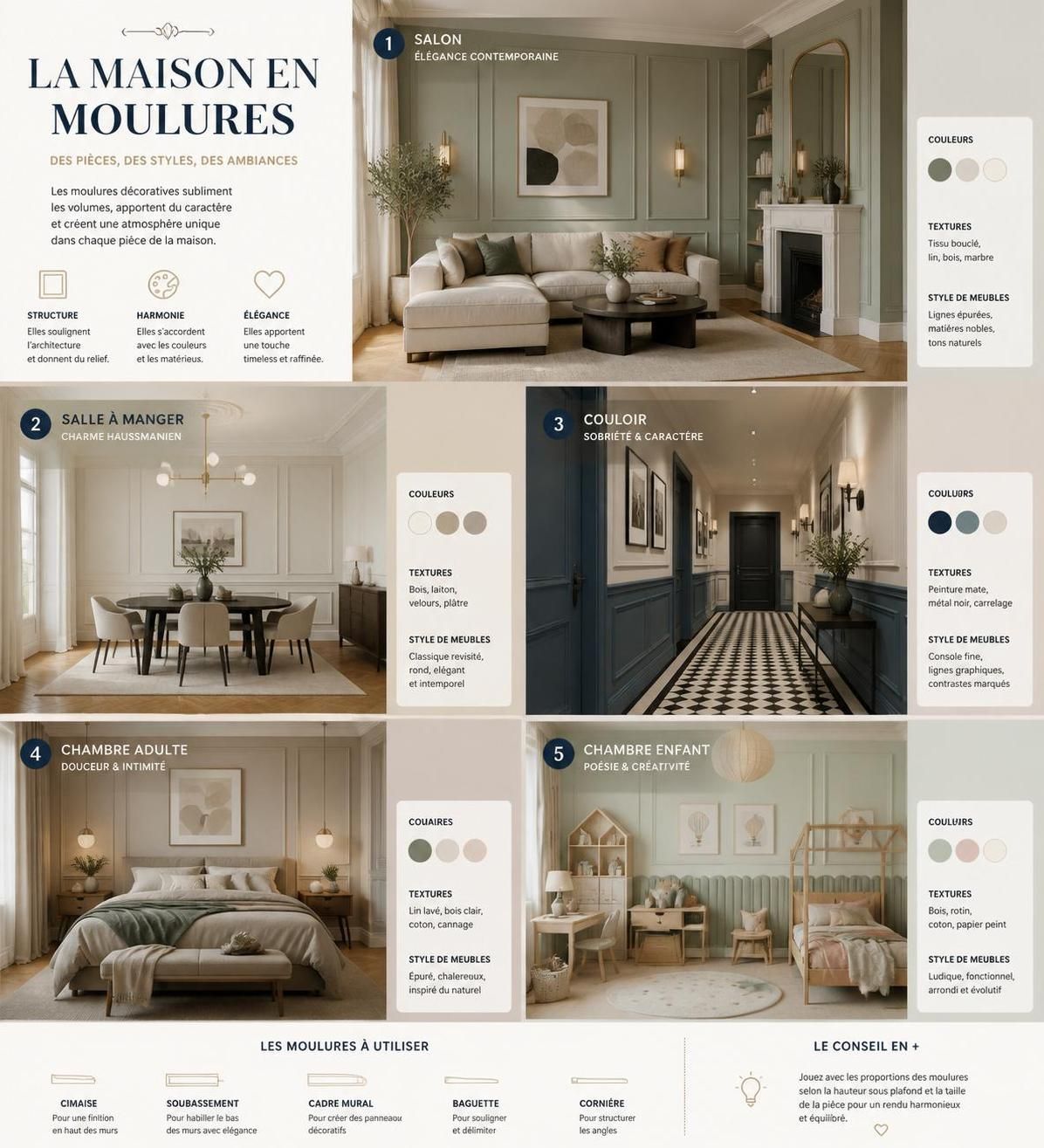 découvrez comment les moulures décoratives murales peuvent transformer votre intérieur en créant de magnifiques effets de panneaux chez vous, pour une ambiance élégante et raffinée.