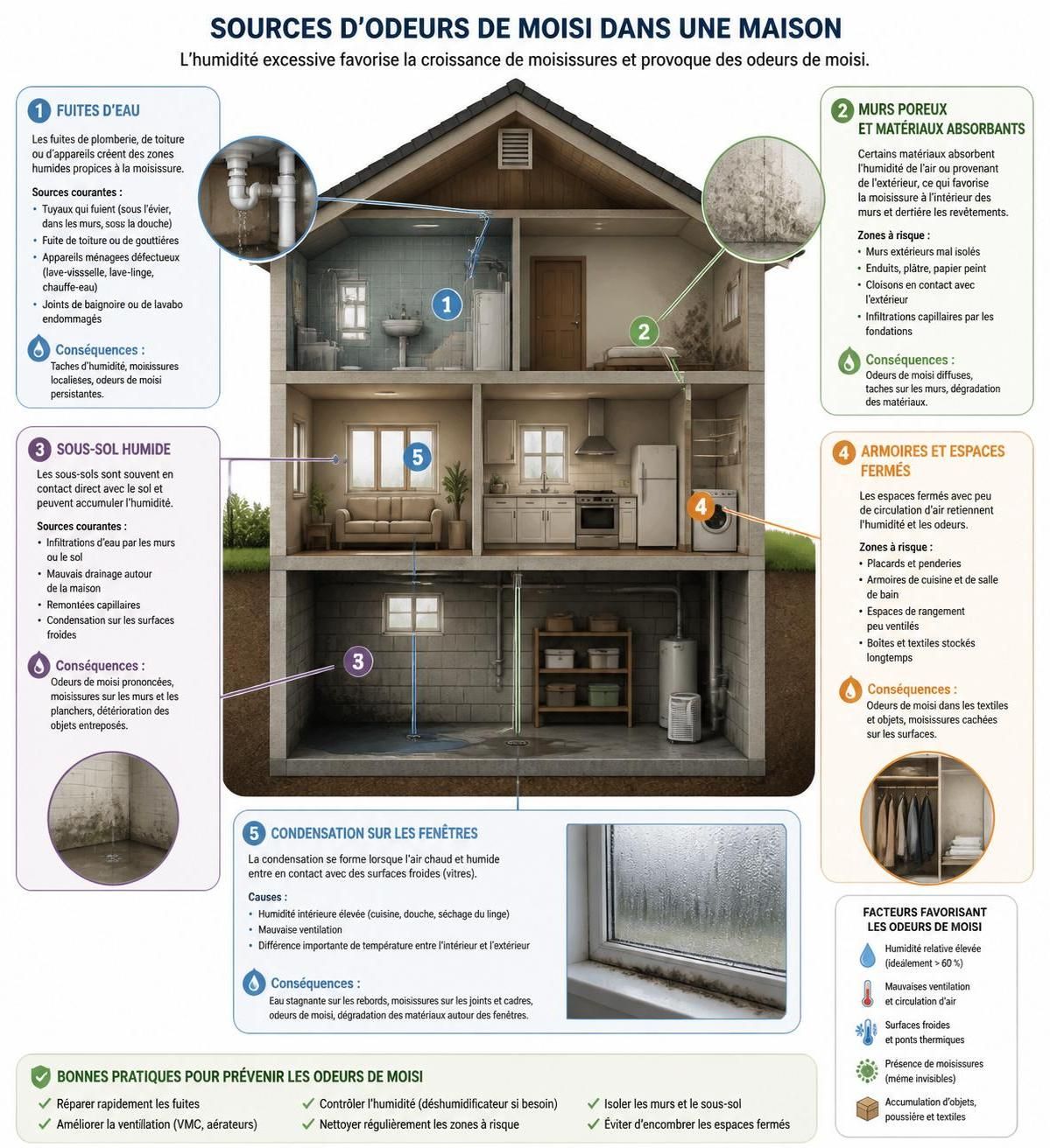 découvrez comment identifier les causes des odeurs de moisi dans votre maison et les éliminer efficacement pour un intérieur sain et agréable.