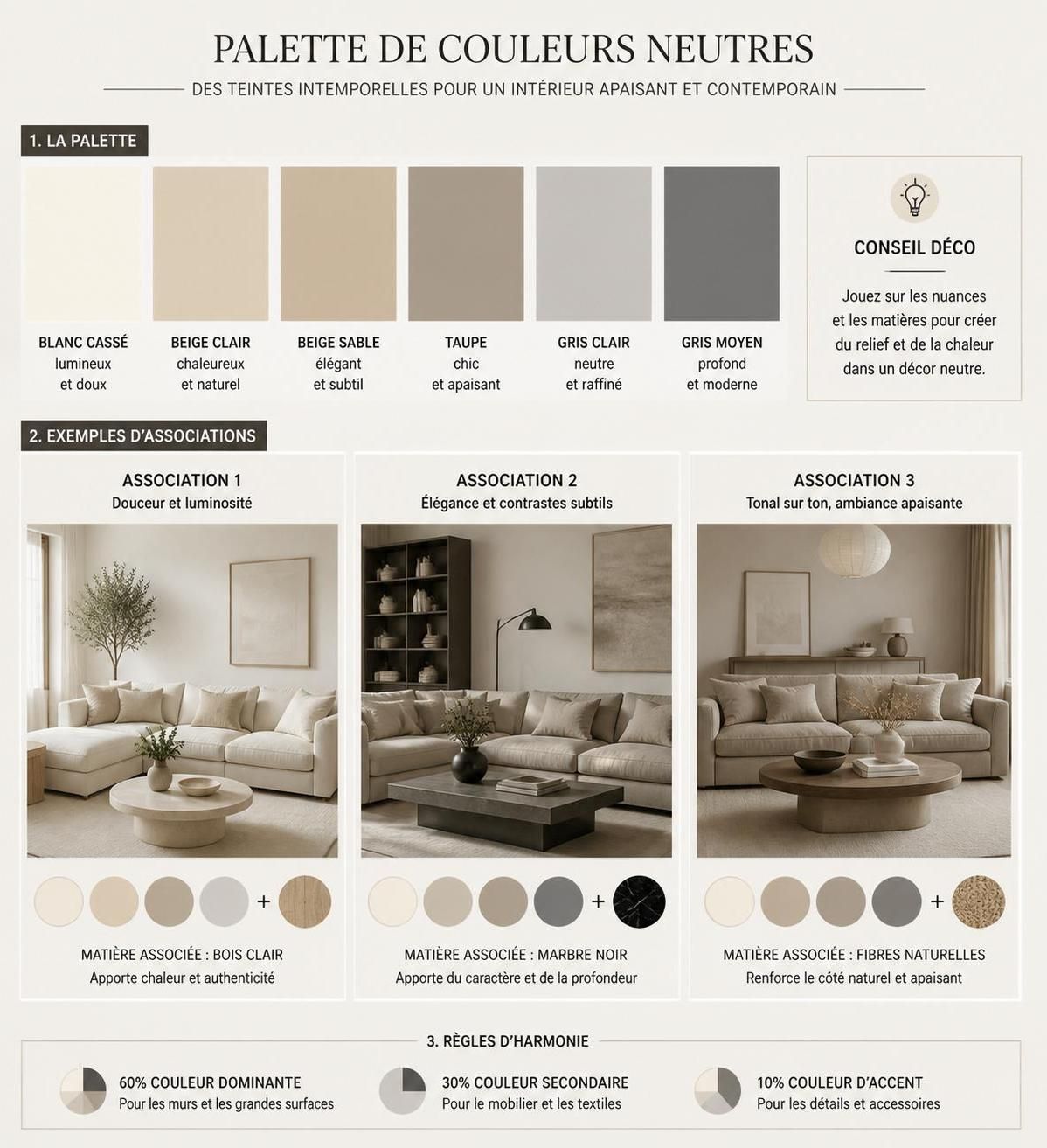 découvrez comment utiliser une palette de couleurs neutres pour créer une décoration intemporelle et apaisante, idéale pour un intérieur élégant et relaxant.