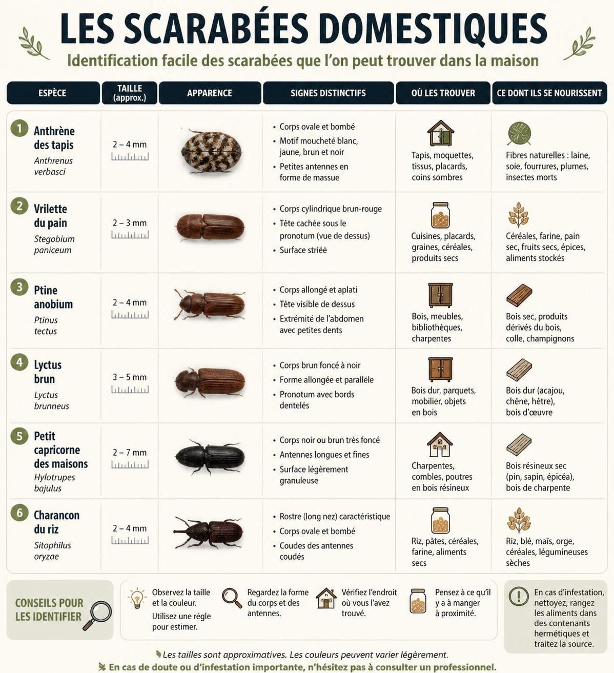 découvrez comment identifier un scarabée dans votre maison, évaluer s'il est dangereux et apprendre les méthodes efficaces pour s'en débarrasser rapidement.