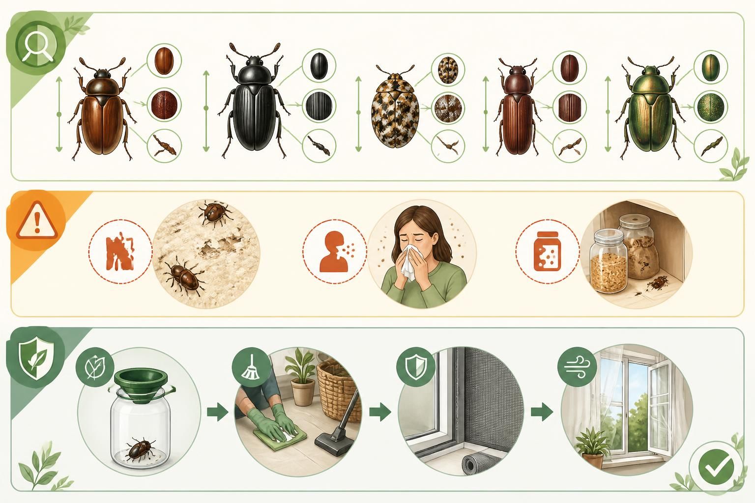 découvrez comment identifier un scarabée dans votre maison, comprendre s'il est dangereux, et apprenez des méthodes efficaces pour vous en débarrasser rapidement.