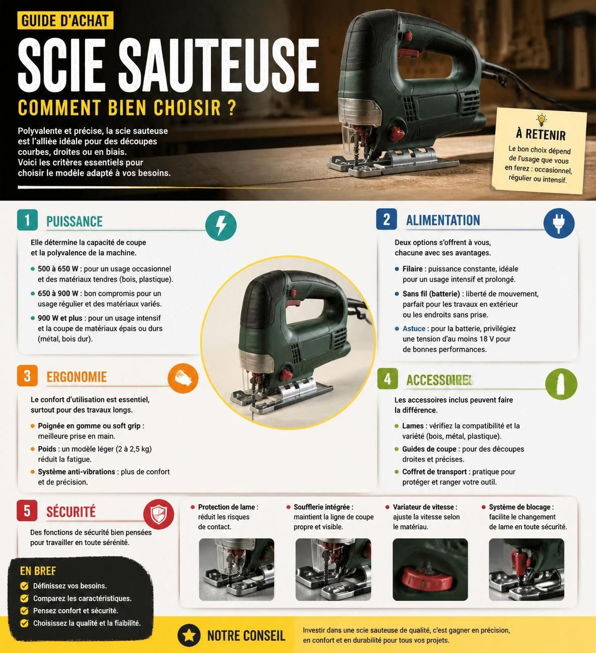 découvrez notre guide d'achat complet et comparatif des meilleures scies sauteuses pour débutants afin de choisir l'outil idéal pour vos projets de bricolage.