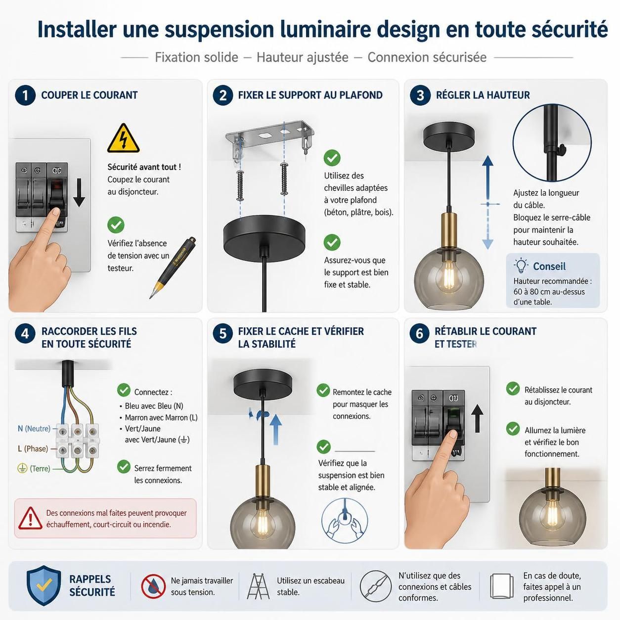 découvrez comment choisir la bonne hauteur et le style idéal pour votre suspension luminaire afin d'harmoniser parfaitement votre intérieur.