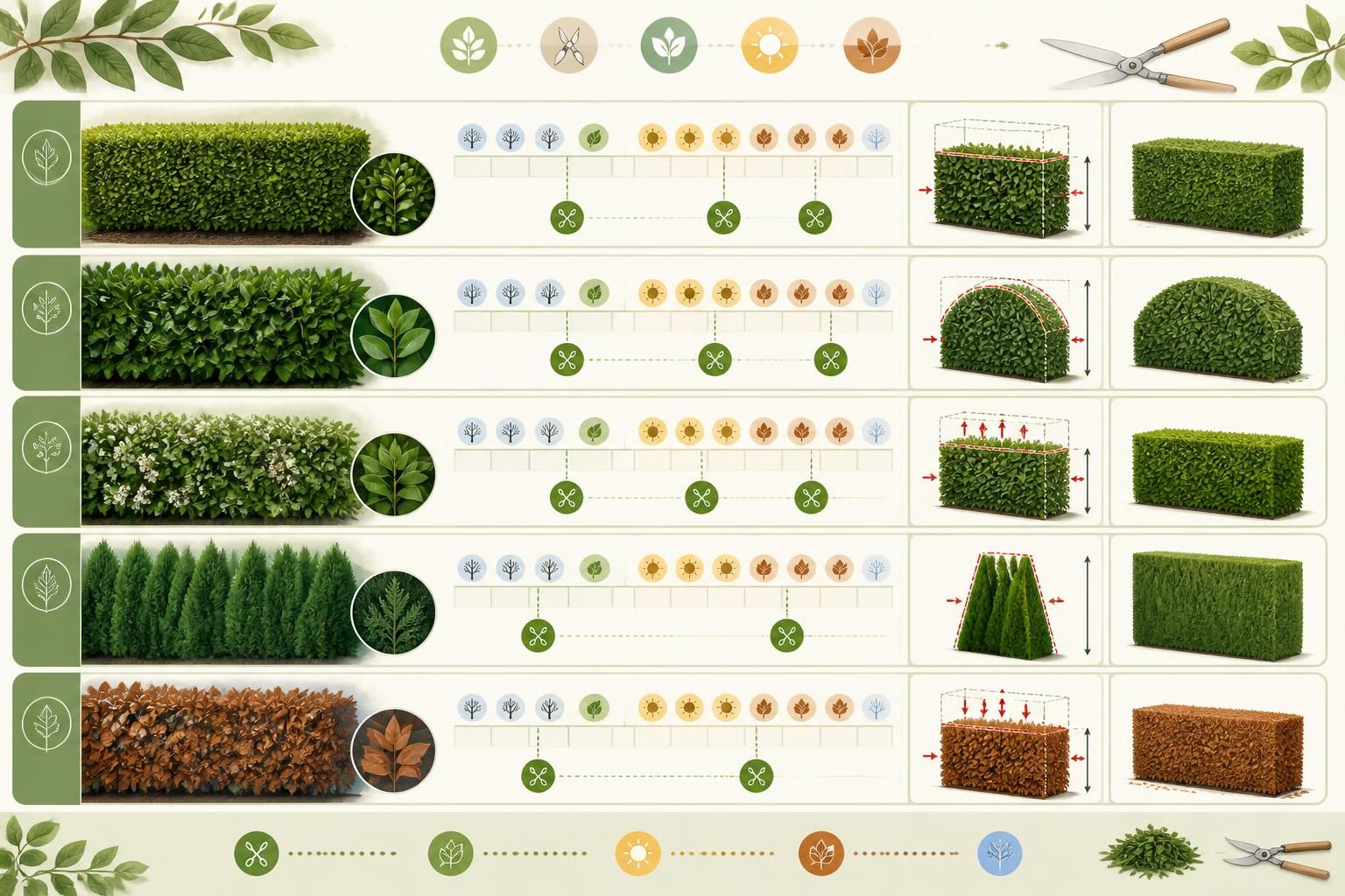 découvrez quand et comment tailler vos haies en fonction des espèces pour un jardin parfaitement entretenu tout au long de l'année.