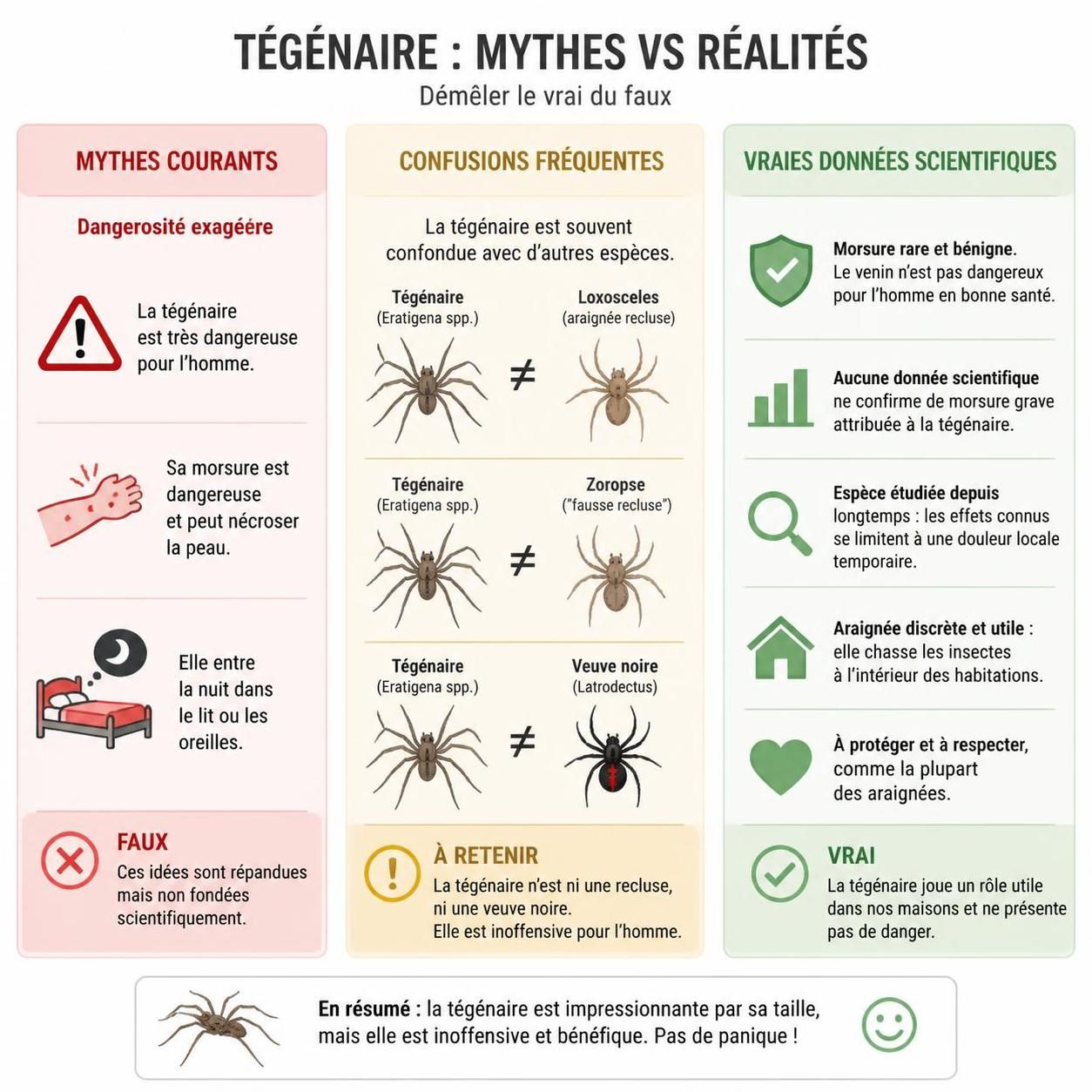 découvrez comment identifier la tégénaire, une araignée souvent présente dans les maisons, et apprenez si elle représente un danger pour votre sécurité.