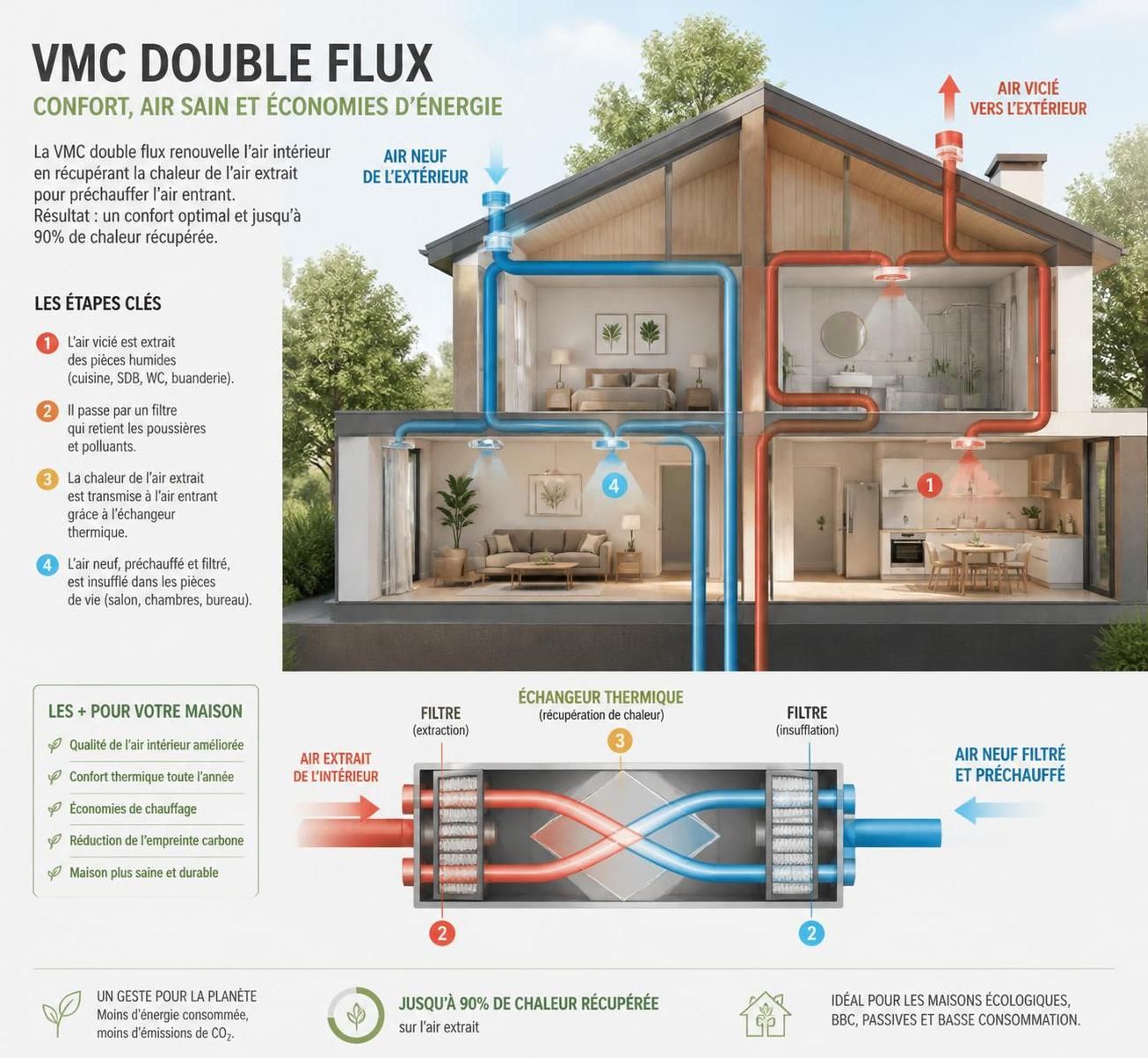 découvrez pourquoi la vmc double flux est le système de ventilation idéal en 2026 pour améliorer la qualité de l'air intérieur tout en réalisant des économies d'énergie.