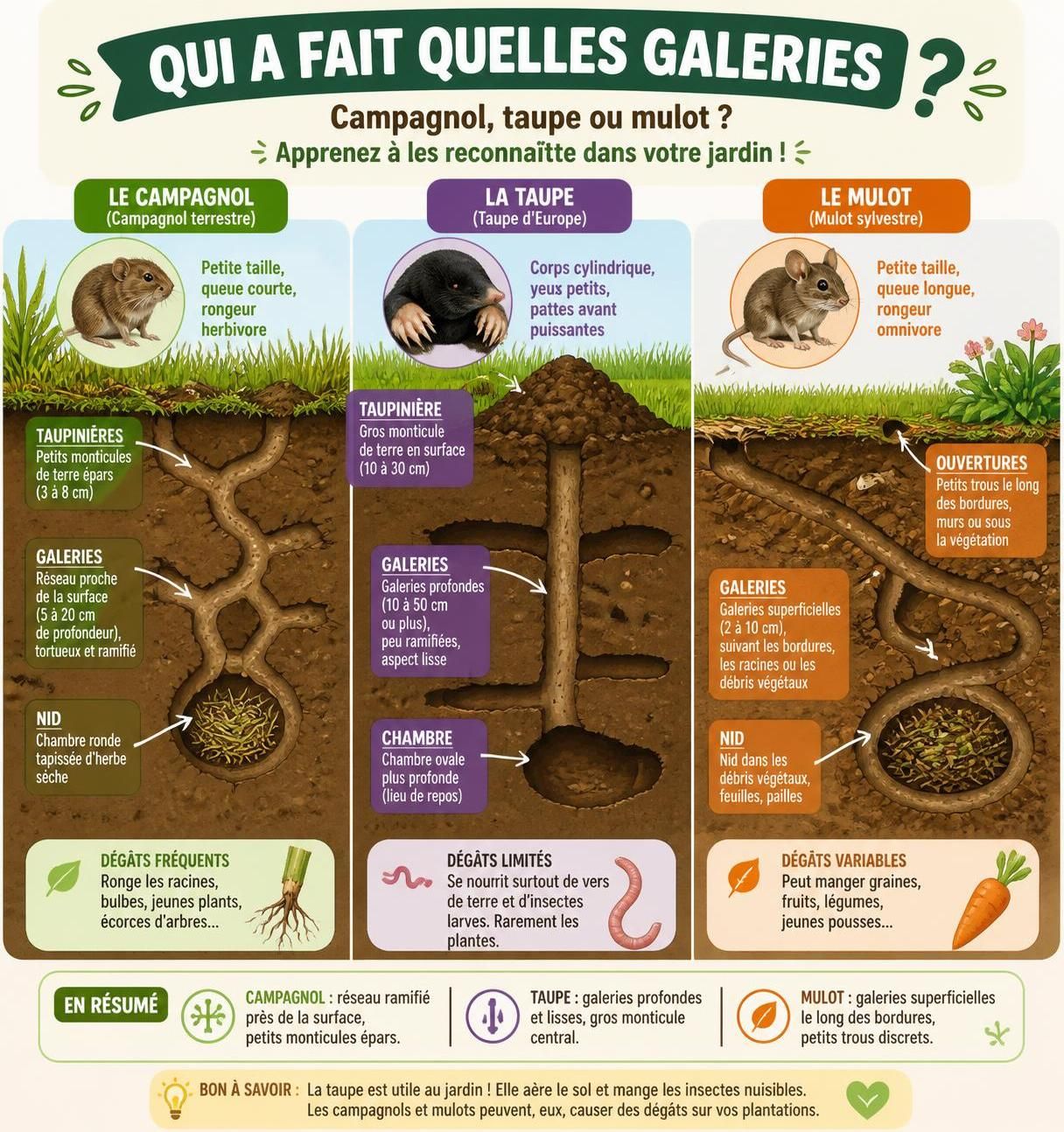 découvrez comment identifier les campagnols, ces petits rongeurs discrets, et apprenez les meilleures méthodes pour protéger efficacement votre jardin contre leurs dégâts.