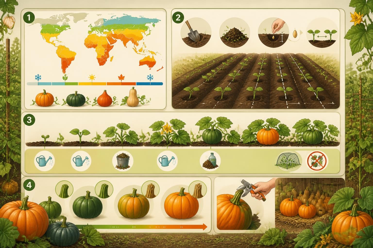 apprenez à semer, cultiver et récolter citrouilles et potirons dans votre jardin pour profiter de beaux fruits à l'automne. guide complet et conseils pratiques.