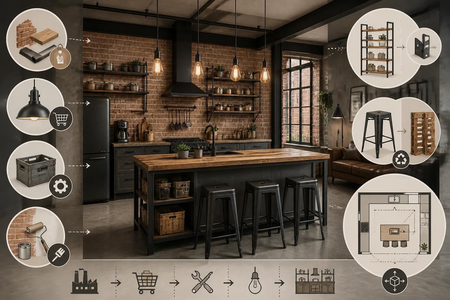 découvrez comment adopter le style industriel dans votre cuisine à petit prix et créer une ambiance loft tendance et chaleureuse sans vous ruiner.