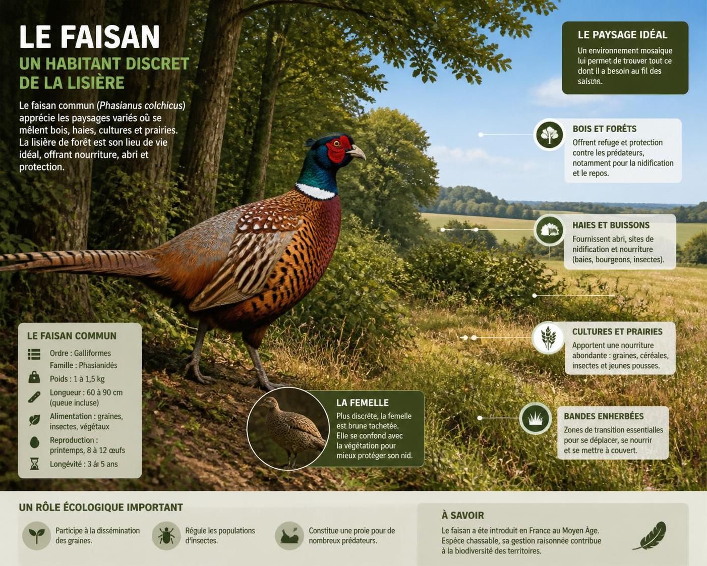 découvrez comment observer le faisan, cet oiseau sauvage, dans votre jardin tout en respectant les règles de cohabitation pour préserver la biodiversité et profiter de la nature en harmonie.