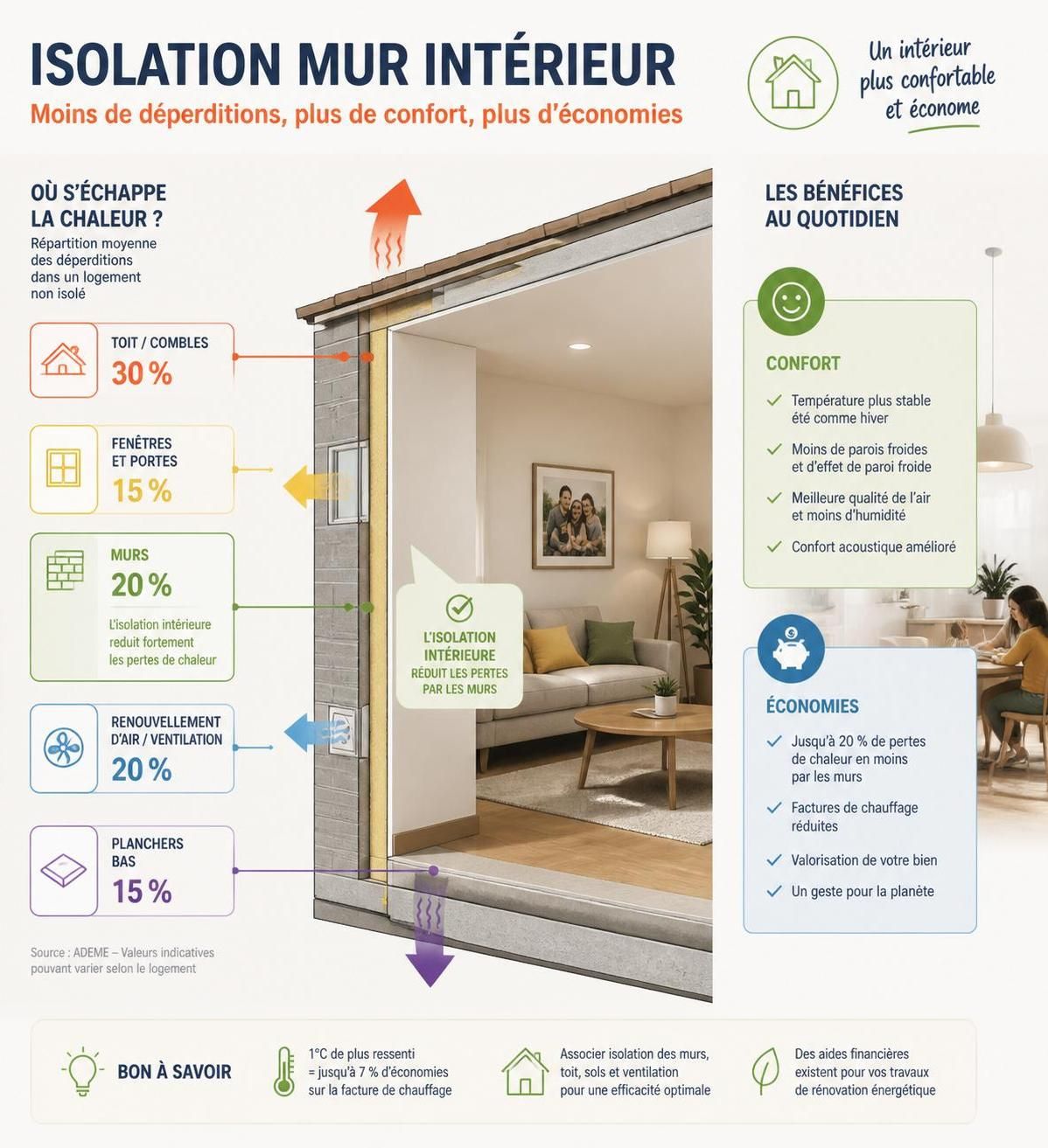 découvrez les méthodes, matériaux et aides disponibles en 2026 pour réussir l'isolation de vos murs intérieurs et améliorer le confort de votre logement.