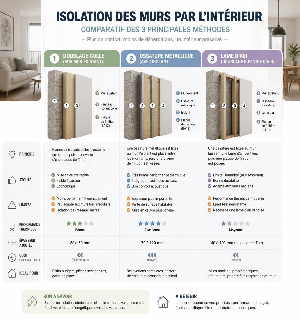 découvrez les meilleures méthodes et matériaux pour l'isolation des murs intérieurs en 2026, ainsi que les aides financières disponibles pour optimiser vos travaux et améliorer le confort de votre habitat.