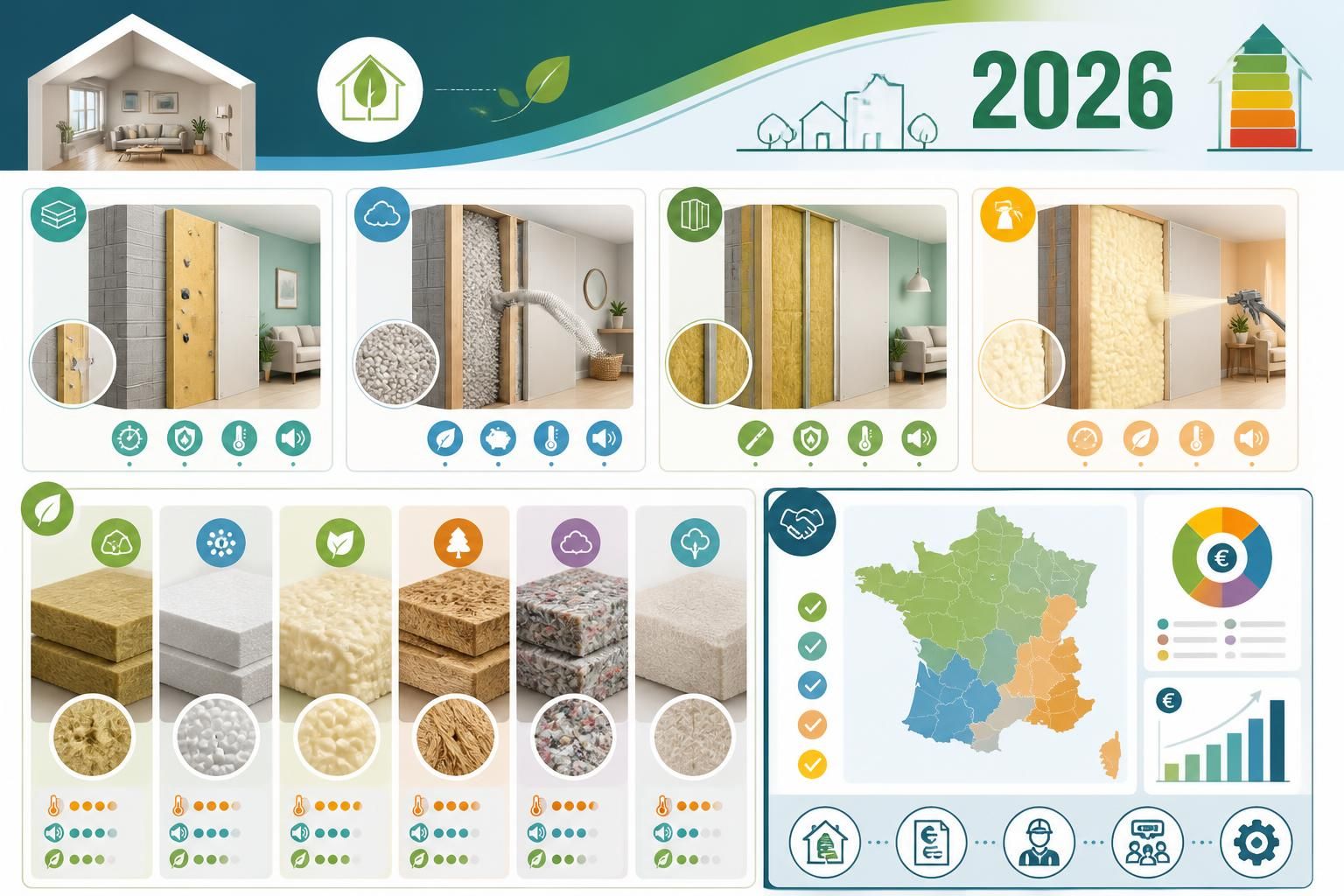 découvrez les méthodes d'isolation des murs intérieurs, les matériaux adaptés et les aides financières disponibles en 2026 pour améliorer le confort et réduire vos dépenses énergétiques.