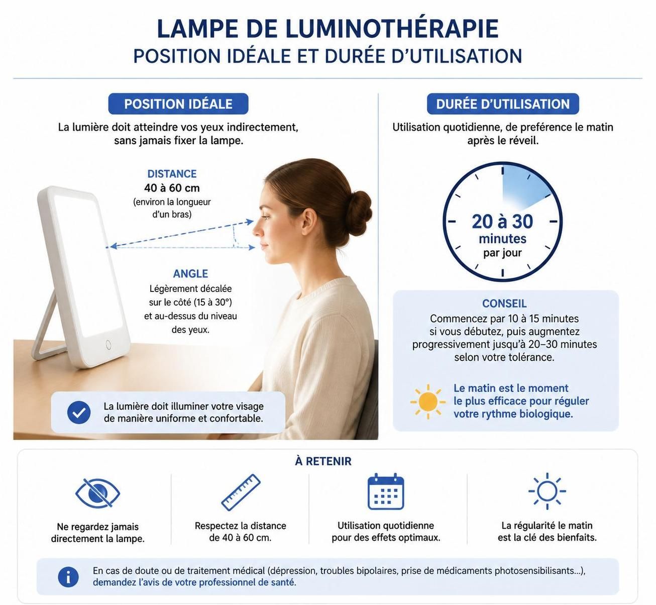 découvrez comment utiliser une lampe de luminothérapie à la maison et guidez votre choix parmi les meilleurs modèles pour améliorer votre bien-être au quotidien.