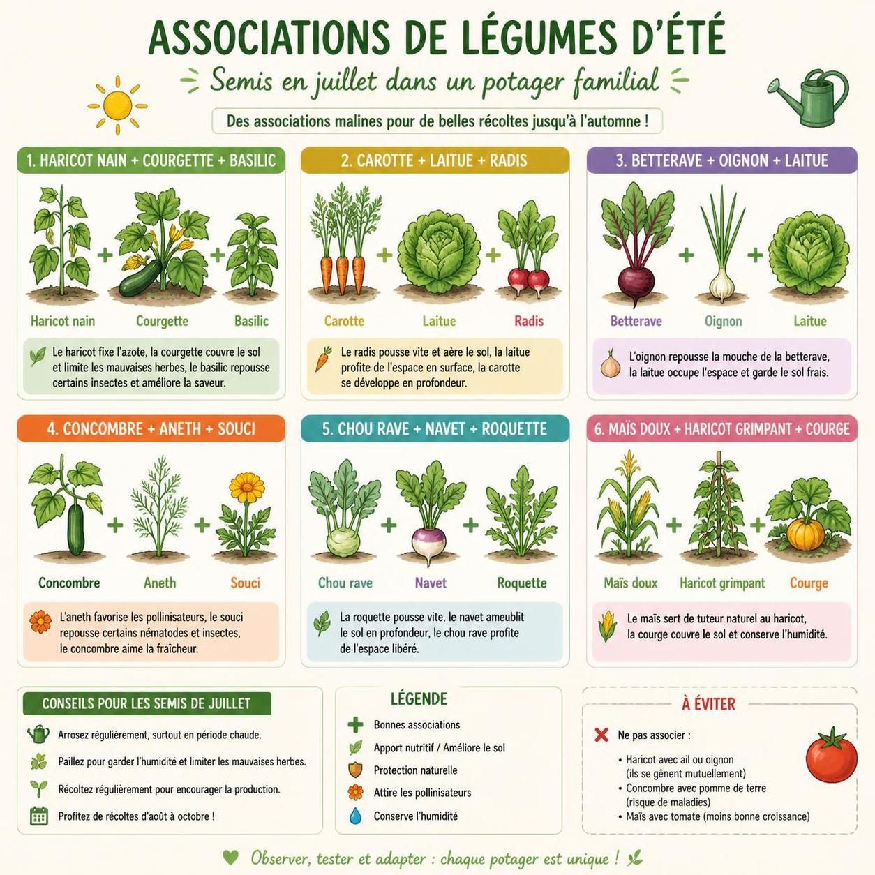 découvrez quels légumes d'été semer en juillet pour profiter d'une récolte abondante jusqu'en octobre dans votre potager. conseils pratiques et astuces de jardinage pour réussir votre culture estivale.
