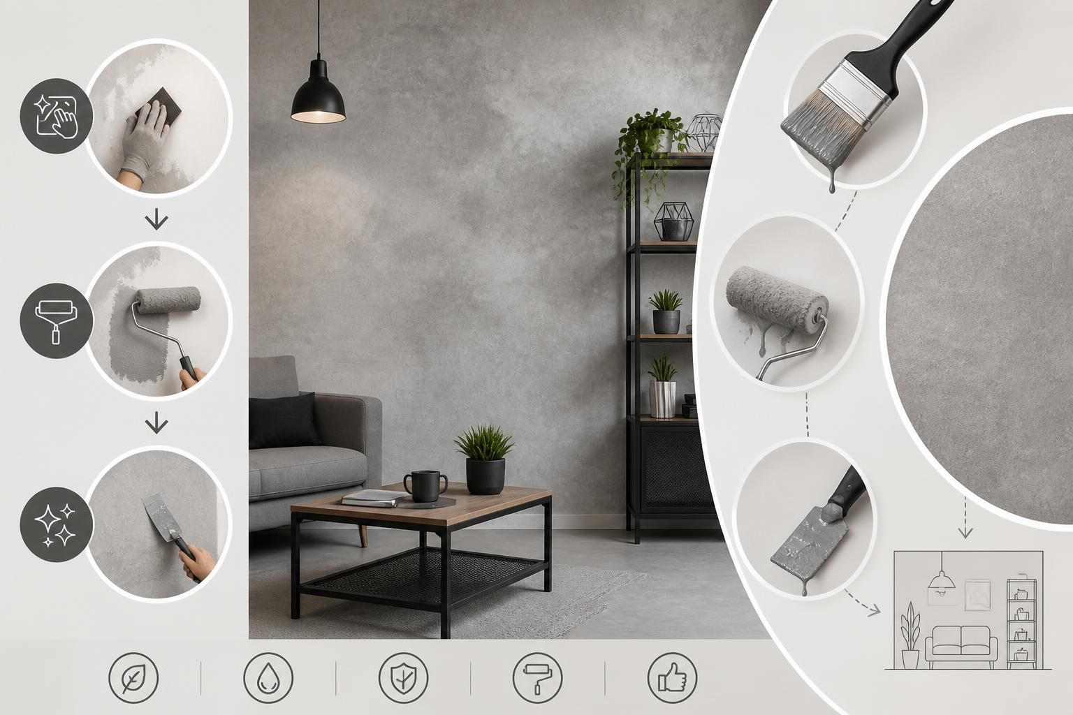 découvrez comment réaliser un mur à effet béton pour un style industriel tendance, sans entreprendre de gros travaux. facile et rapide à appliquer, cette peinture transforme votre intérieur avec élégance.