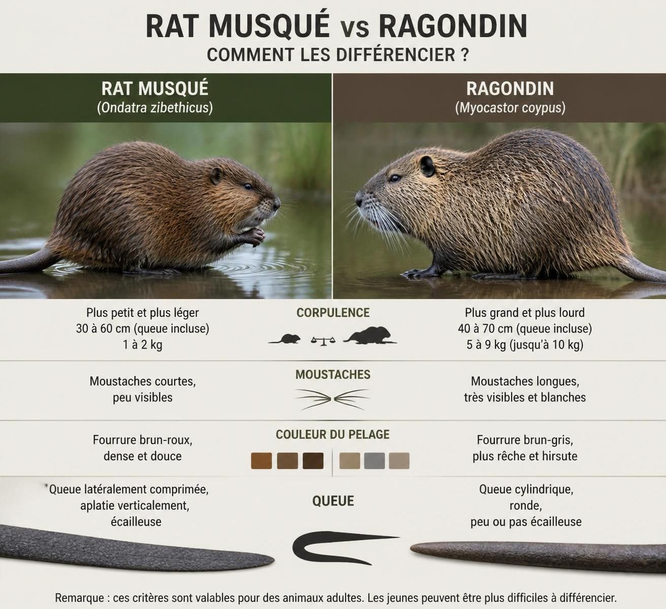 découvrez comment identifier un rat musqué et les actions à entreprendre s'il s'installe près de chez vous pour protéger votre environnement.