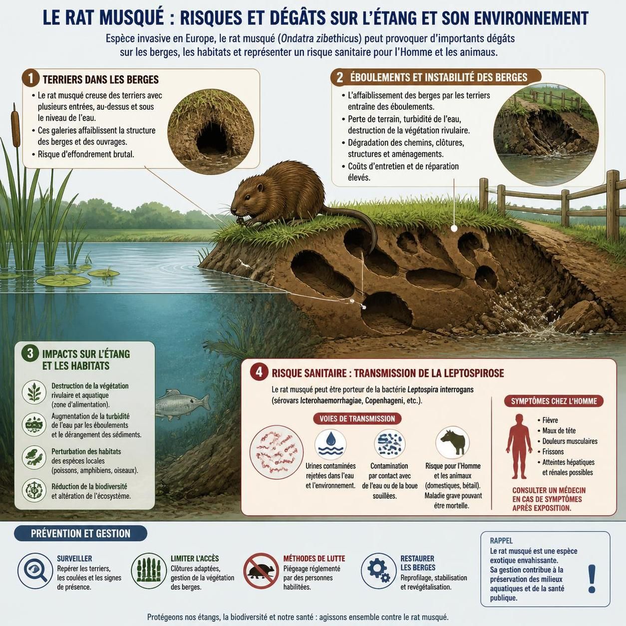 découvrez comment identifier le rat musqué et les mesures à prendre s'il s'installe près de chez vous pour protéger votre habitat et votre environnement.