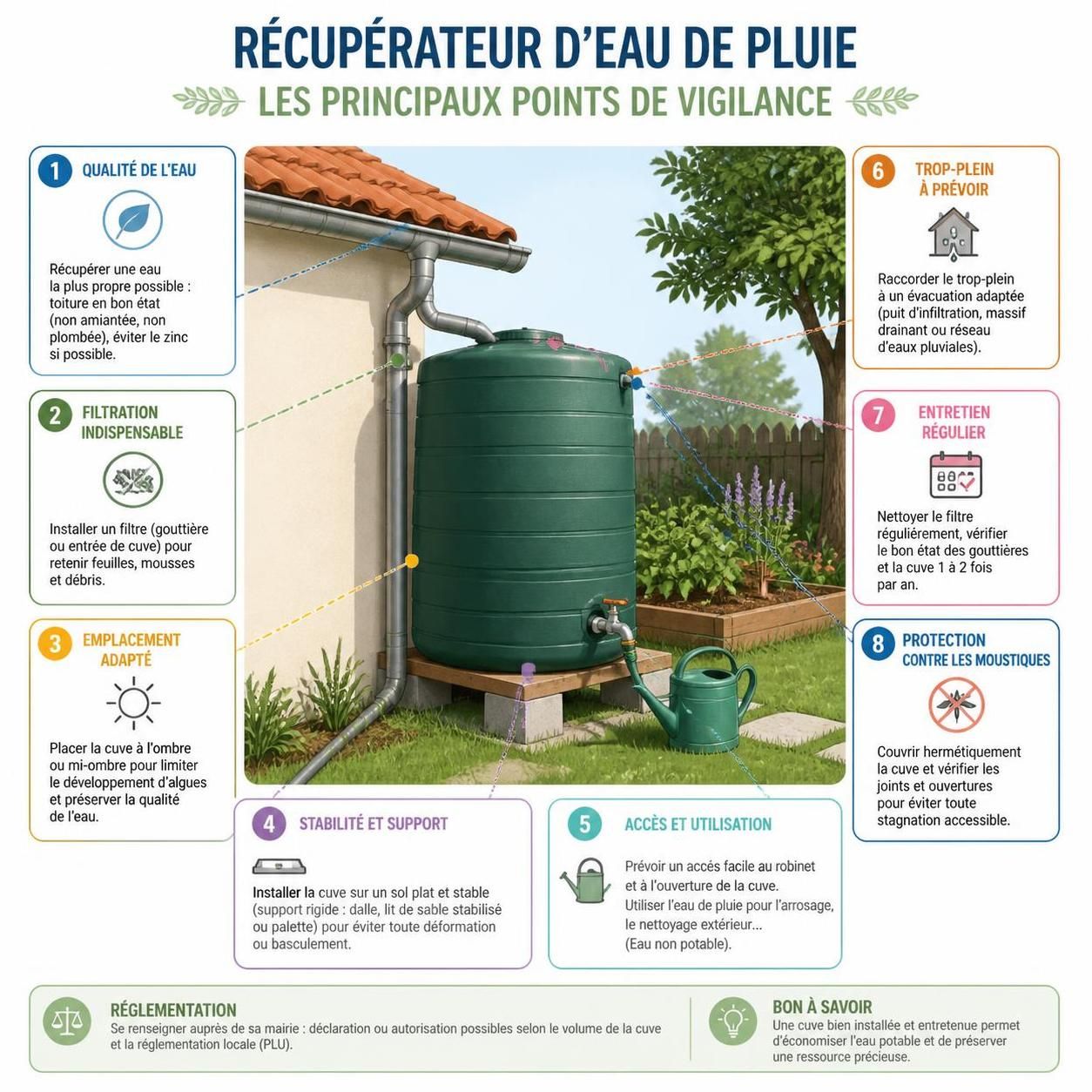 découvrez notre guide complet pour choisir et installer un récupérateur d'eau de pluie. apprenez à arroser votre jardin efficacement tout en économisant l'eau et en réduisant le gaspillage.