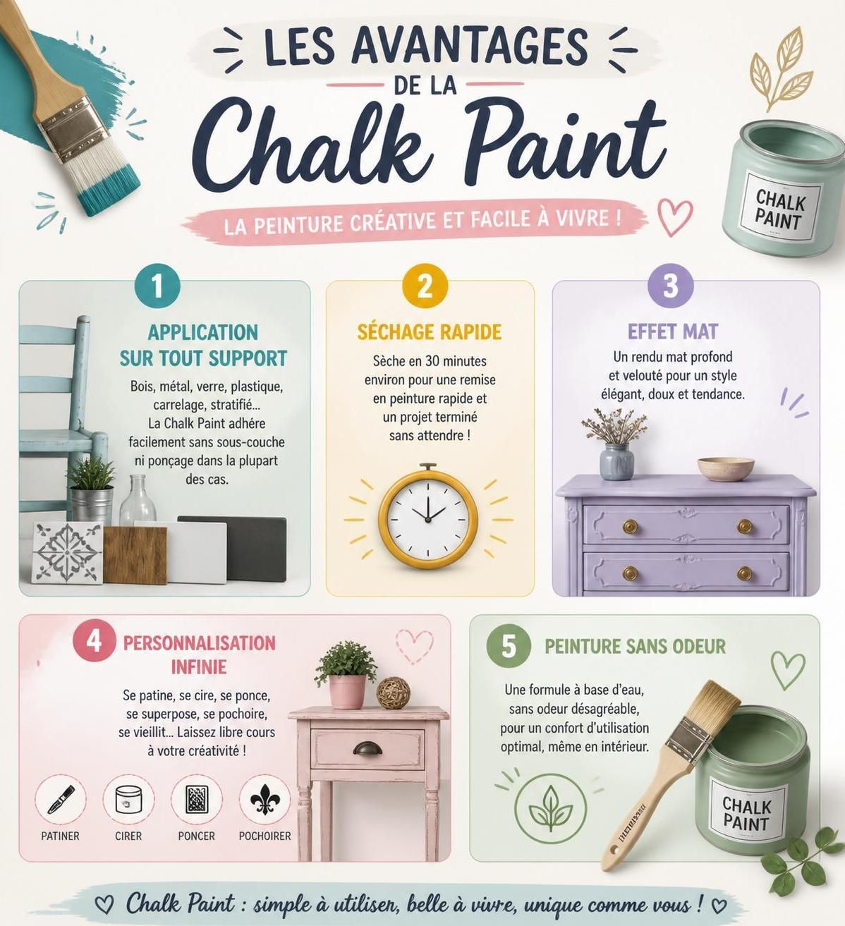 découvrez comment relooker vos meubles facilement avec la chalk paint : apprenez la technique, ses avantages, et suivez nos tutos pratiques pour débutants.