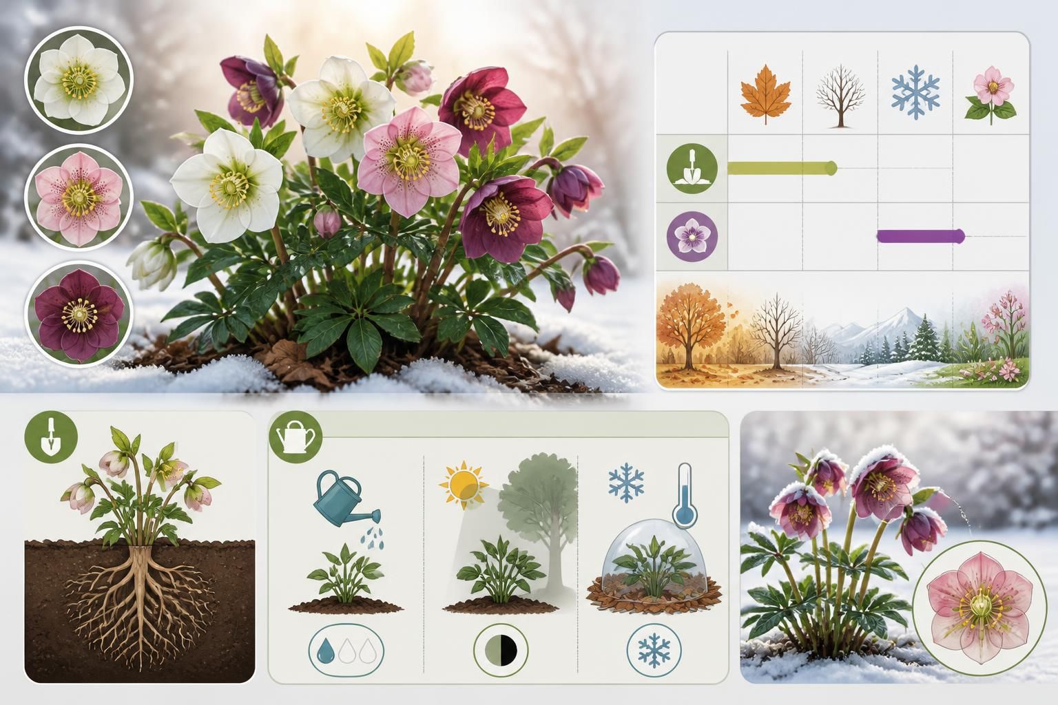 découvrez comment planter et entretenir la rose de noël (hellébore), cette vivace résistante qui illumine votre jardin en hiver avec ses fleurs élégantes.