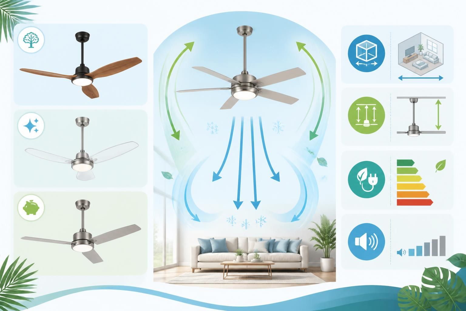 découvrez comment choisir le ventilateur de plafond idéal pour rafraîchir efficacement votre intérieur en été et profiter d'un confort optimal.