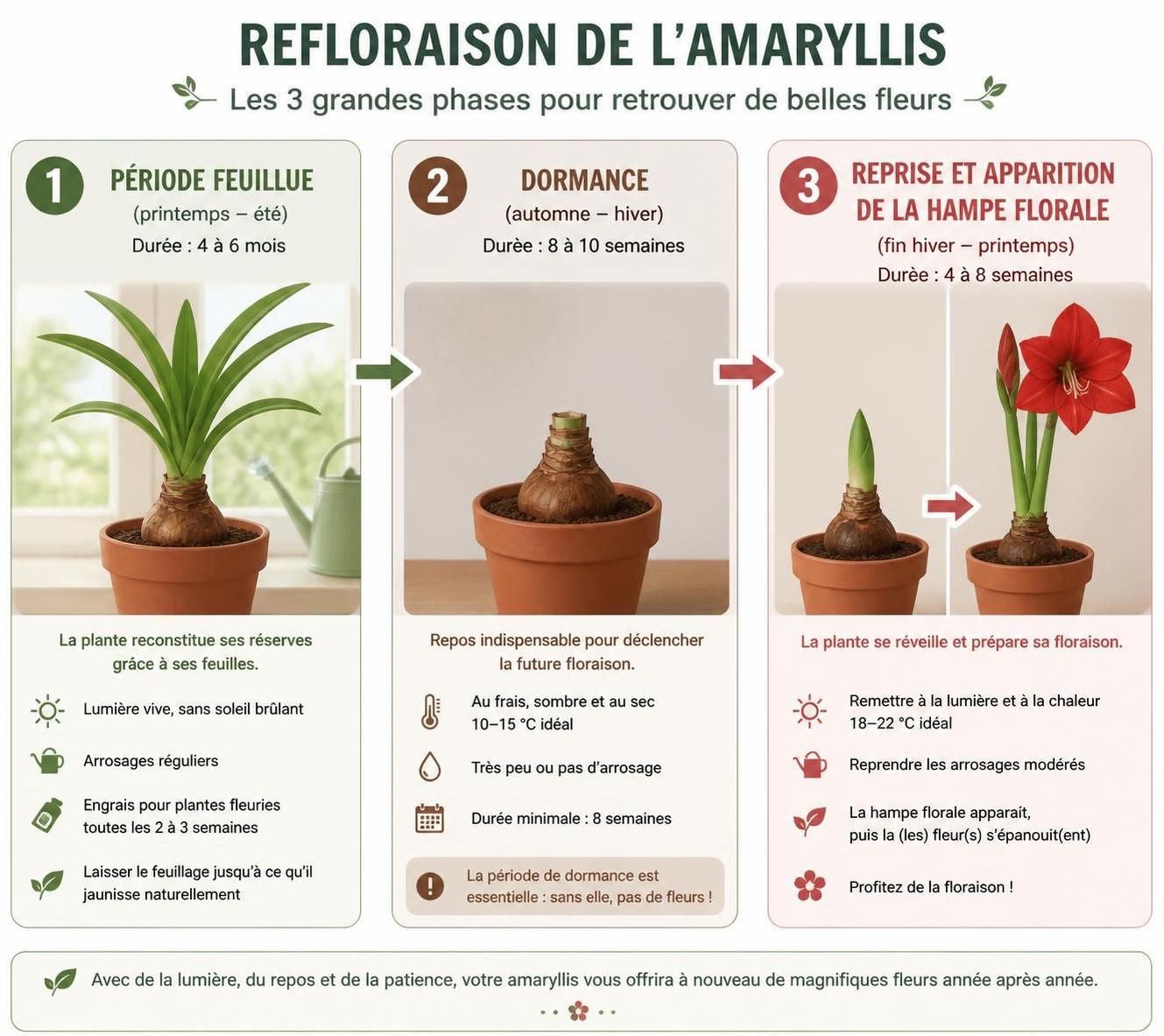 découvrez comment planter un amaryllis, ce bulbe spectaculaire, et nos conseils pour le faire refleurir chaque année avec succès.