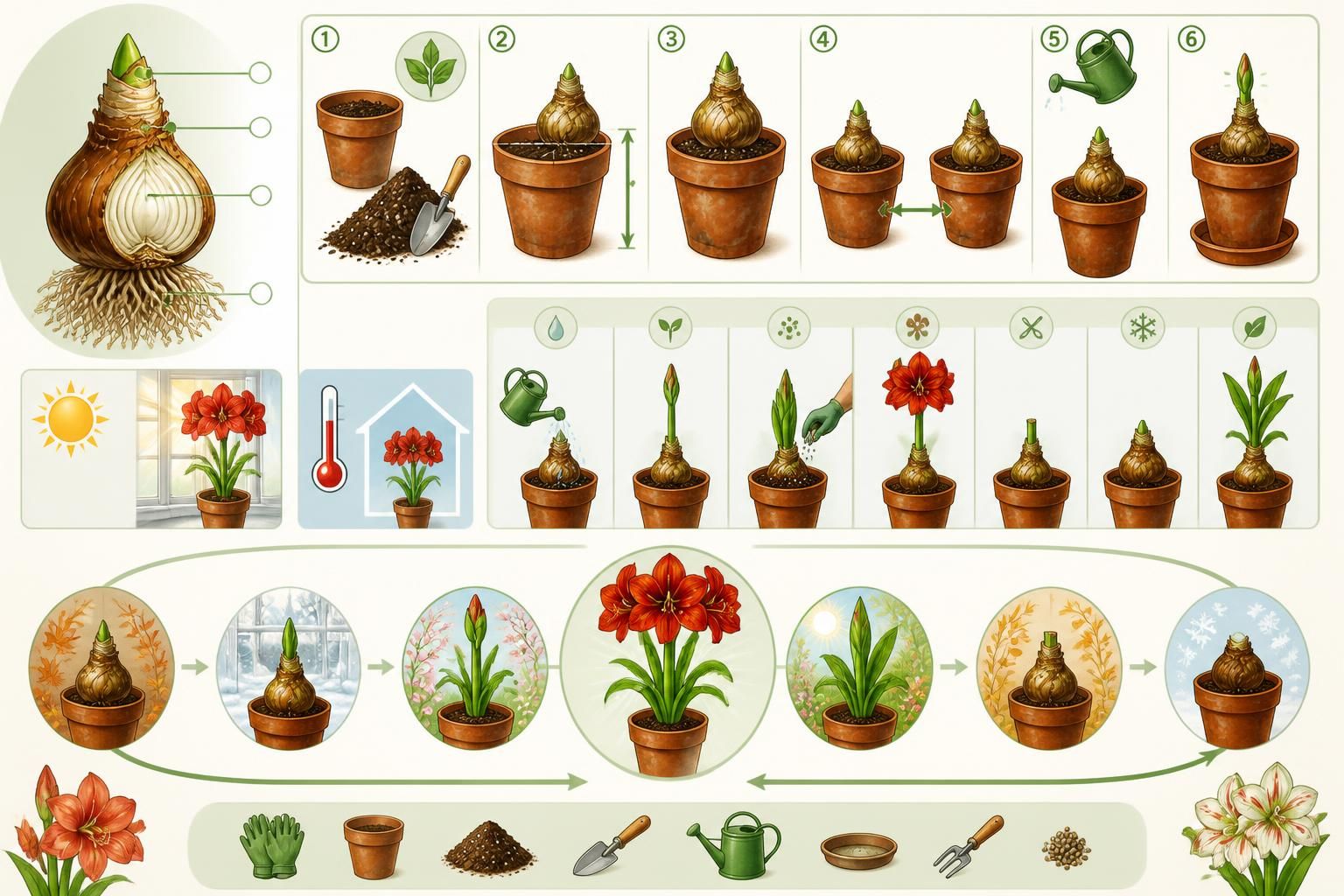 découvrez comment planter l'amaryllis, ce bulbe spectaculaire, et apprenez les astuces pour le faire refleurir chaque année dans votre jardin ou en pot.