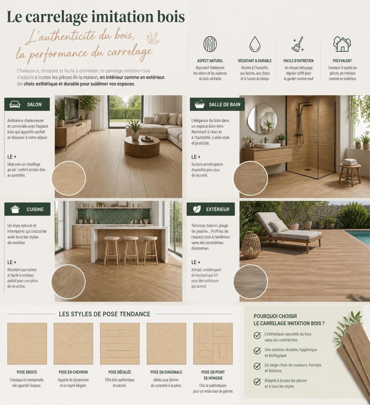 découvrez les avantages du carrelage imitation bois, ses prix et nos conseils pour un sol élégant, durable et sans entretien.