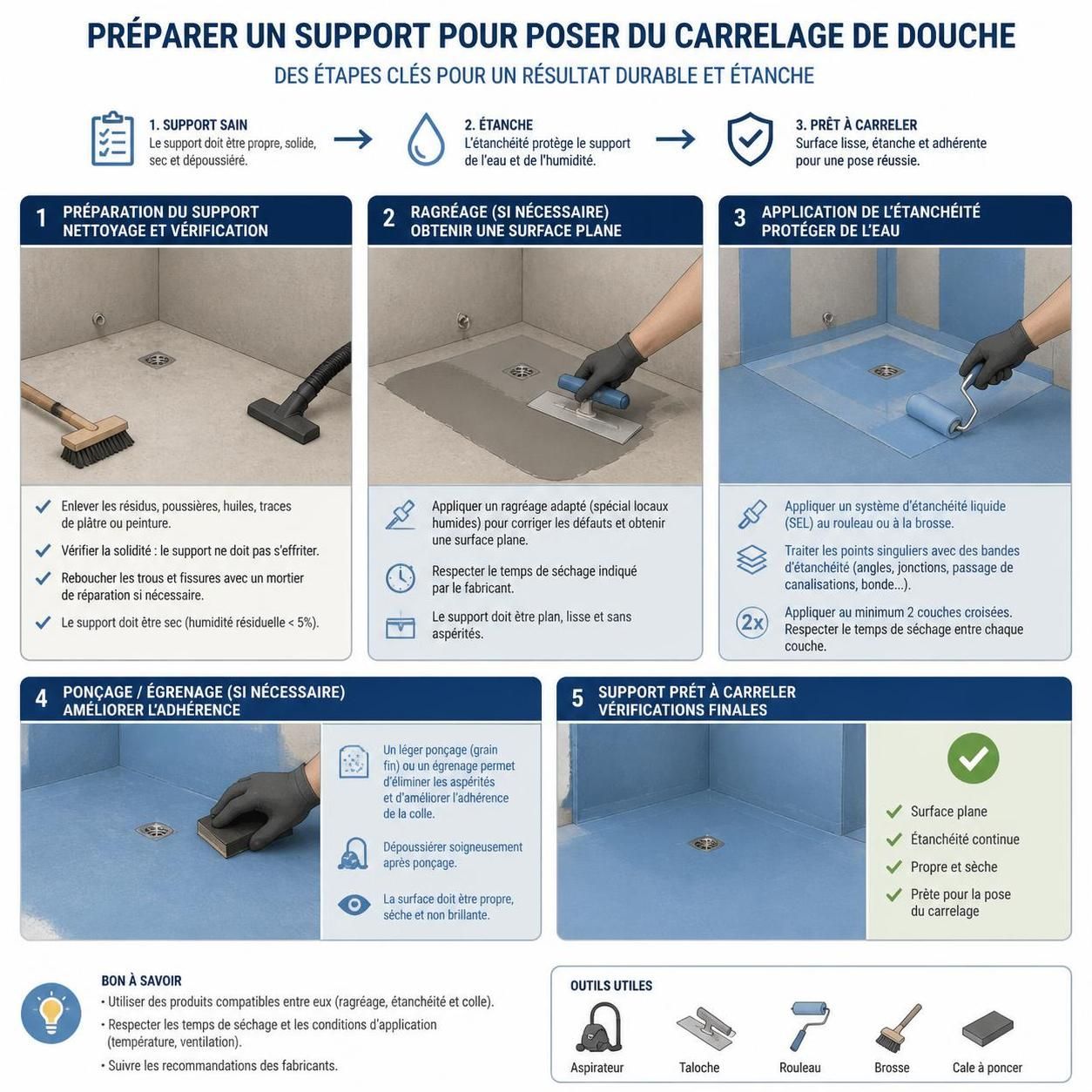 apprenez à carreler votre douche vous-même grâce à nos conseils sur les techniques, les matériaux adaptés et les erreurs à éviter pour un résultat professionnel et durable.
