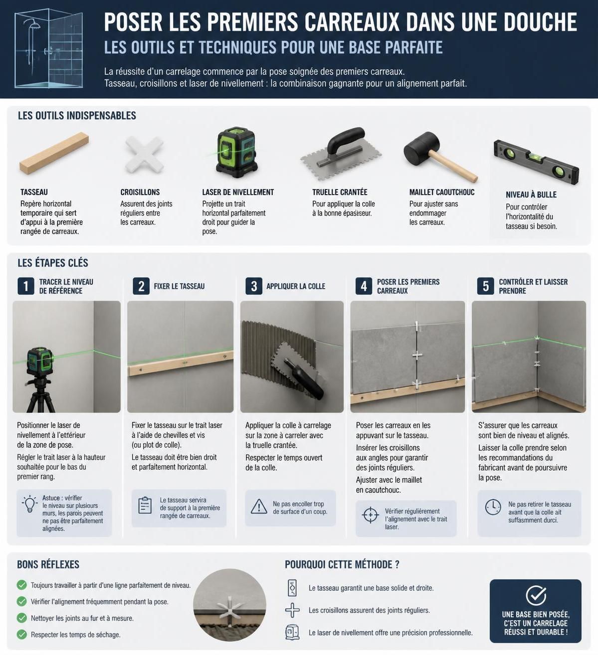 apprenez à carreler votre douche vous-même grâce à nos conseils sur les techniques, les matériaux adaptés et les erreurs courantes à éviter pour un résultat professionnel.